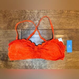 Orange Floral CupShe Swimsuit Top